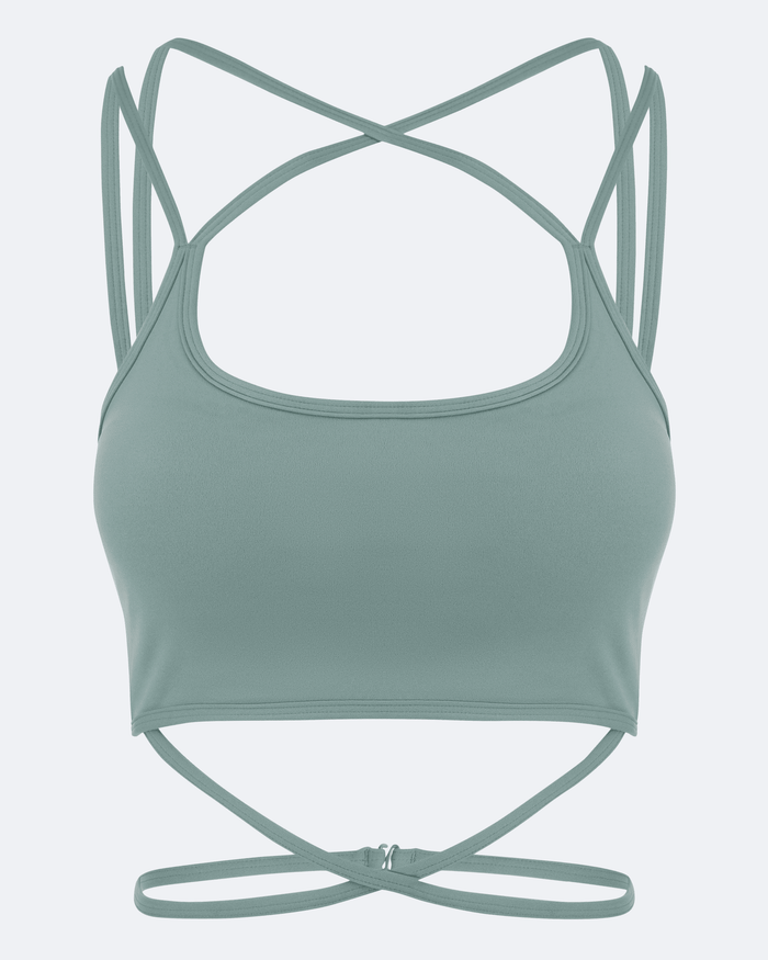 Fresh Green Strappy Front Top