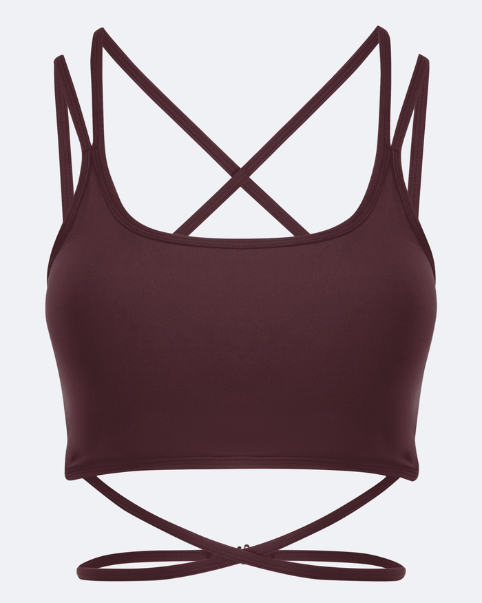 Ice Red Strappy Front Top