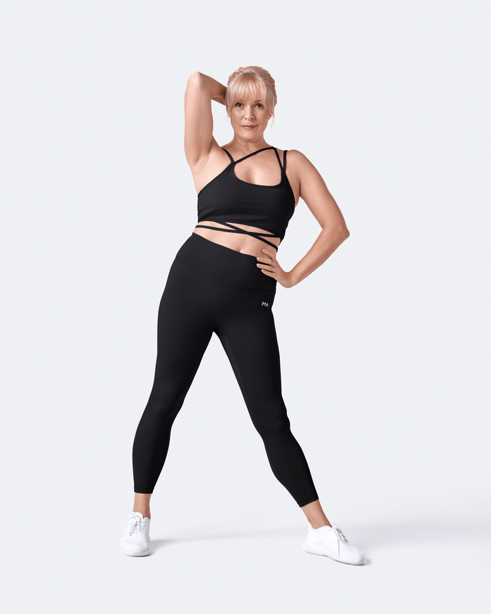 Jet Black Strappy Front Top