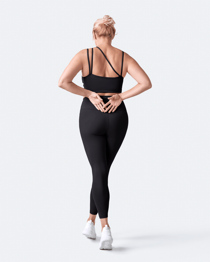 Jet Black Strappy Front Top