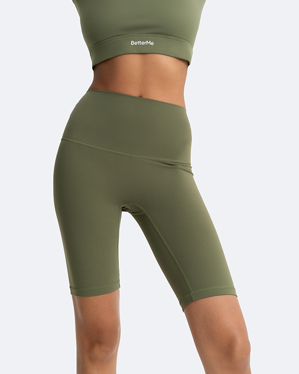 Cropped Long Sleeve Top & Bike Shorts Set | Creating Power Within